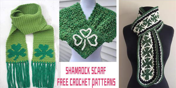 Shamrock Crochet Scarf FREE Patterns