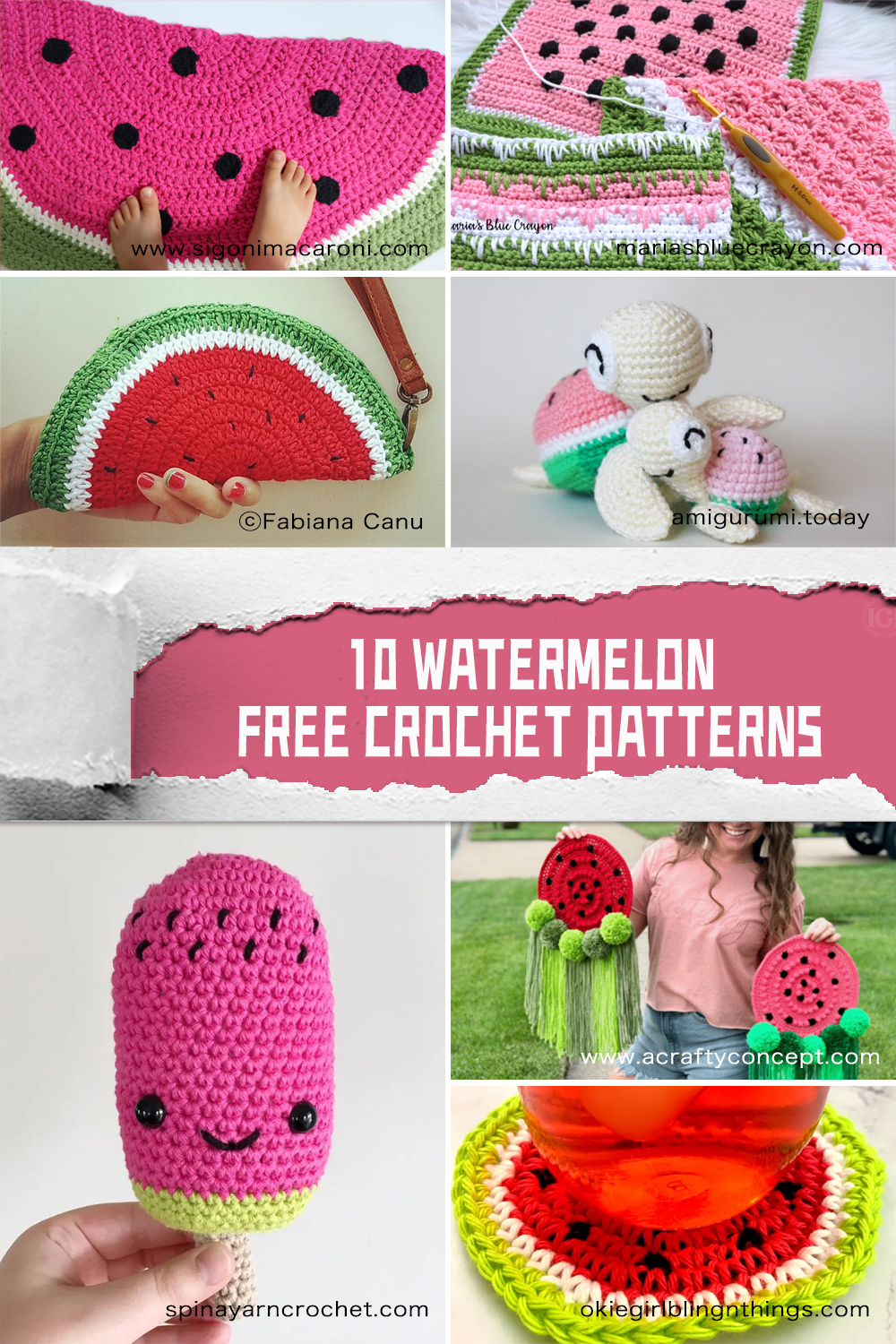 10 FREE Watermelon Crochet Patterns