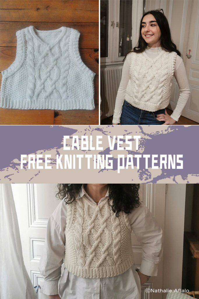 FREE Cable Vest Knitting Patterns