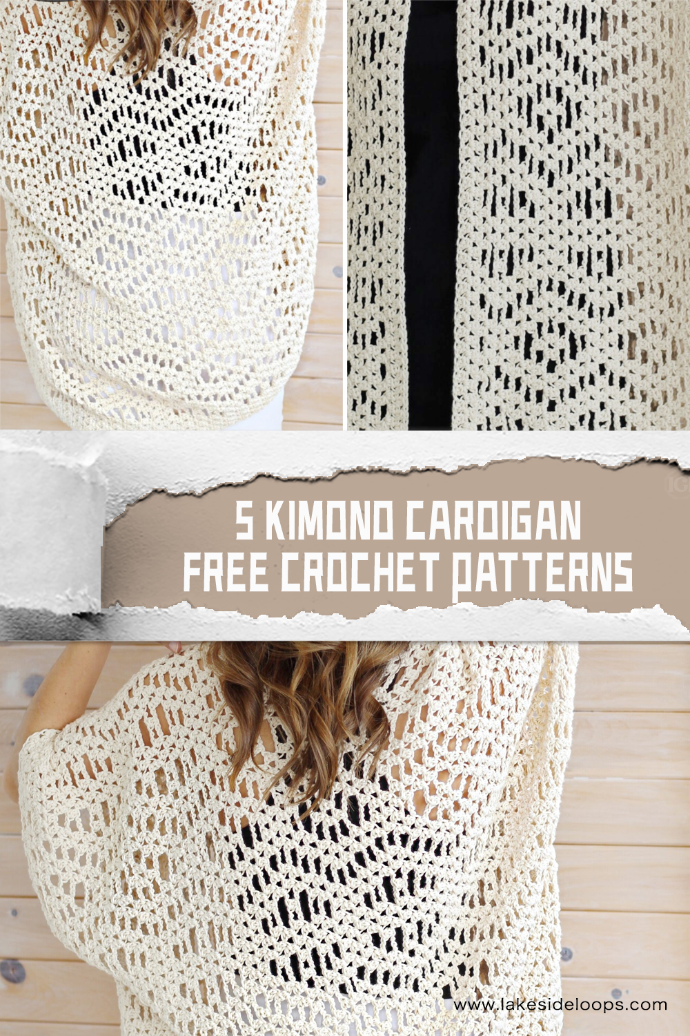 5 FREE Kimono Cardigan Crochet Patterns