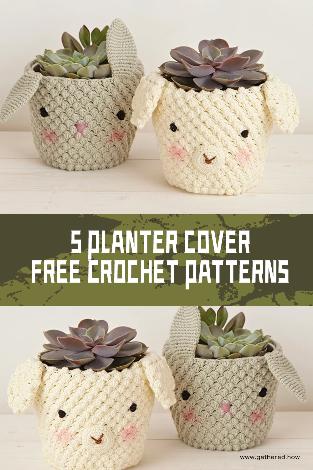 5 FREE Planter Cover Crochet Patterns