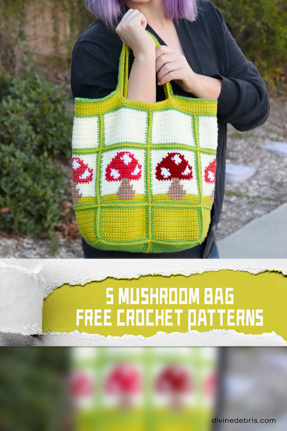 5 Free Mushroom Bag Crochet Patterns