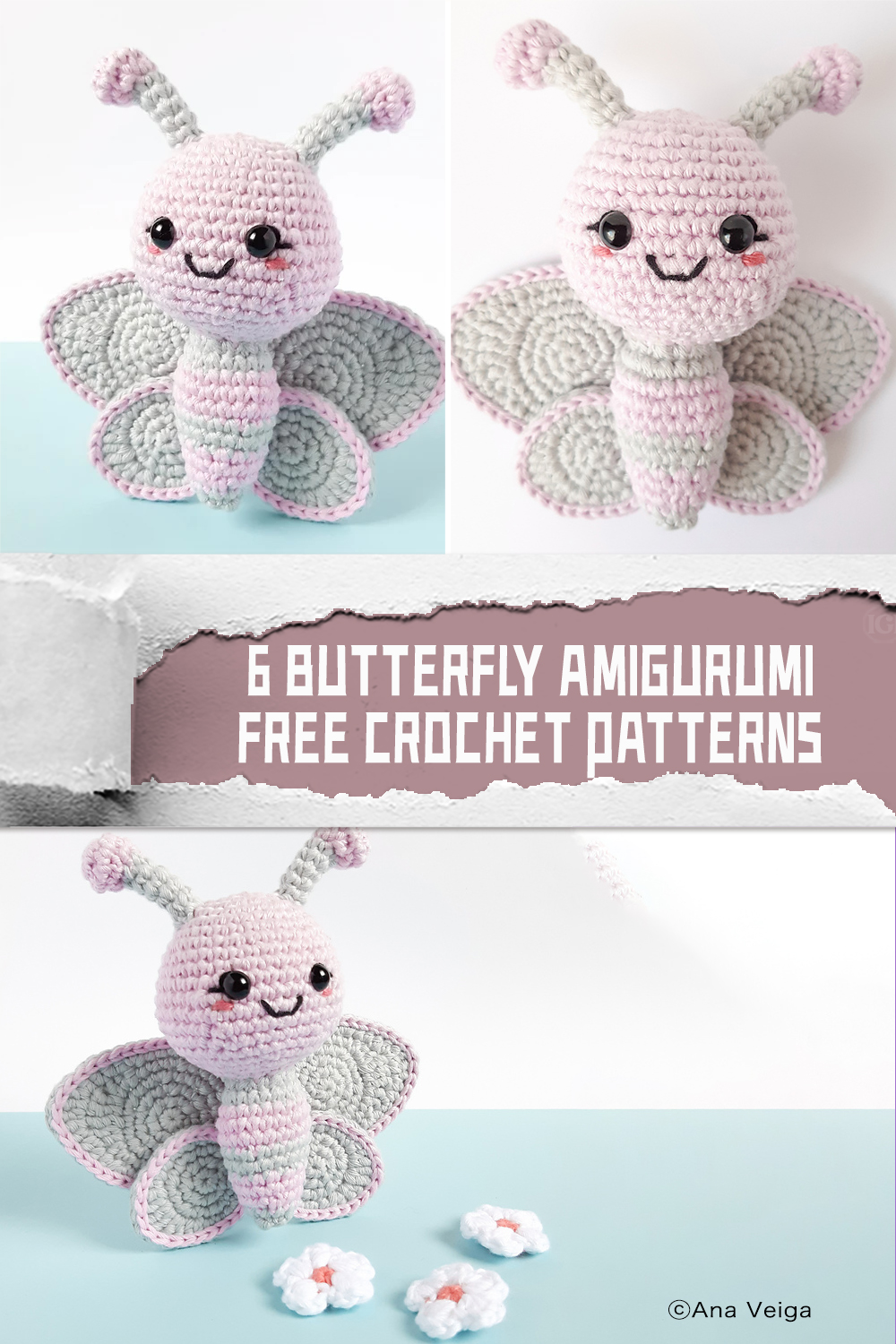 6 Butterfly Amigurumi FREE Crochet Patterns
