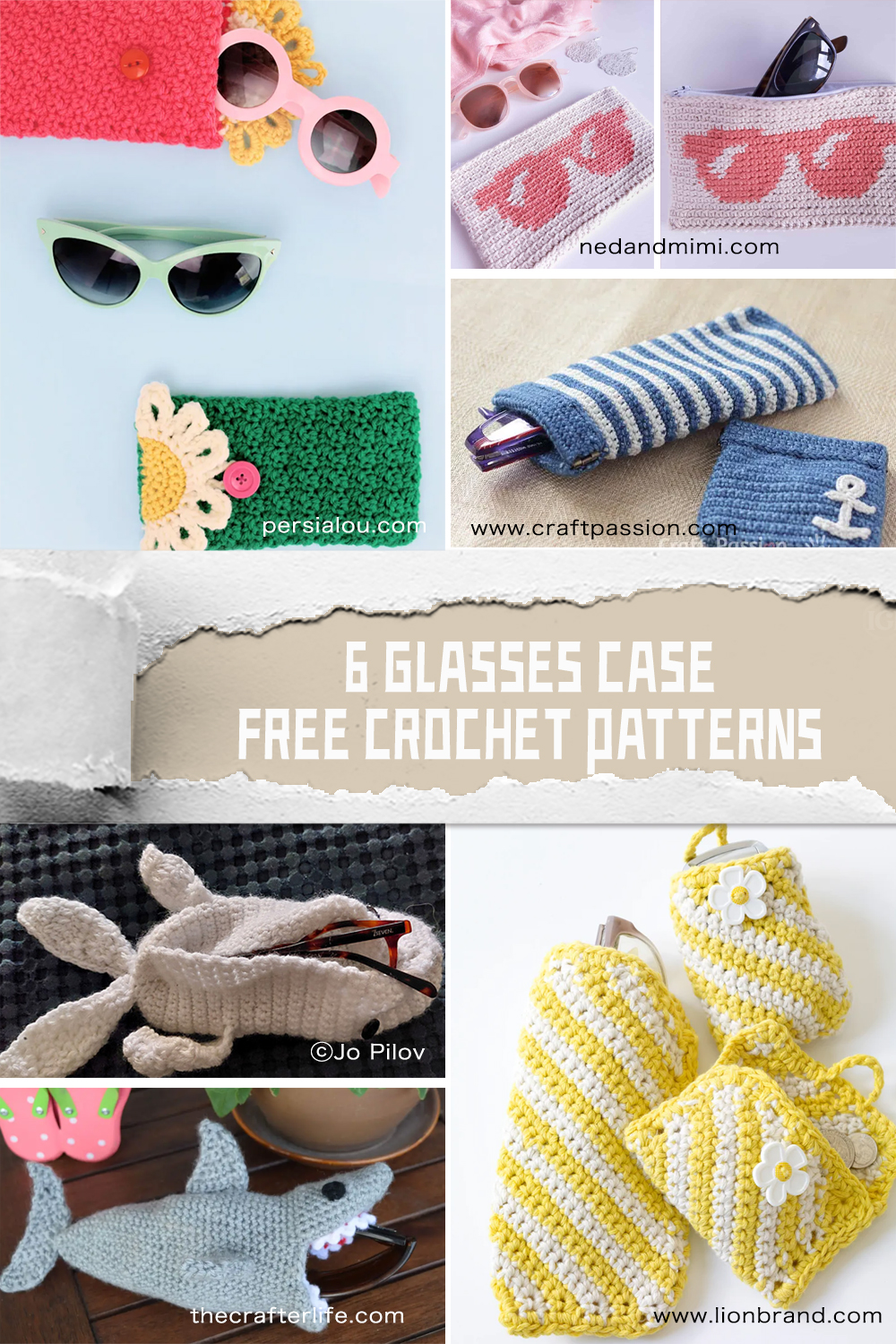6 Crochet Glasses Case FREE Patterns