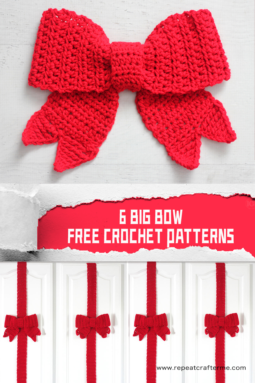  FREE RED Bow Crochet Patterns