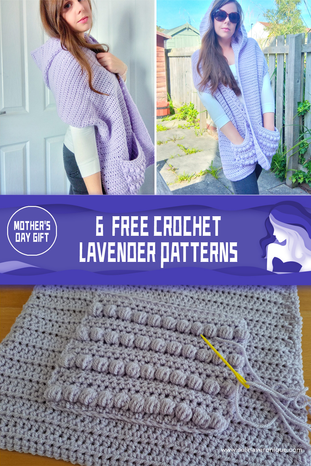 Mother's Day Gift - 6 FREE Crochet Lavender Patterns