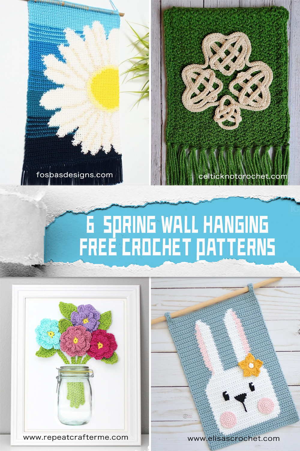6 FREE Spring Wall Hanging Crochet Patterns