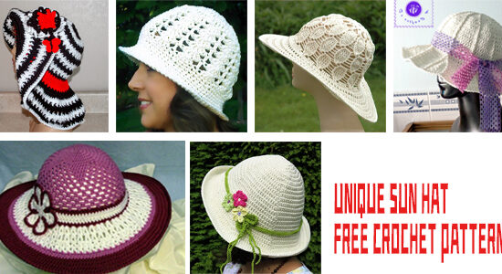 6 FREE Unique Crochet Sun Hat Patterns