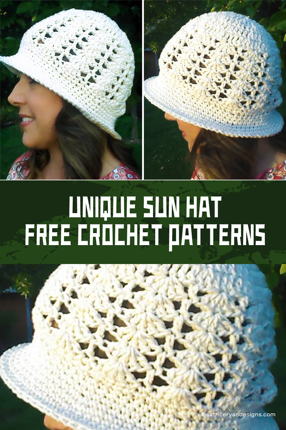 6 FREE Unique Crochet Sun Hat Patterns