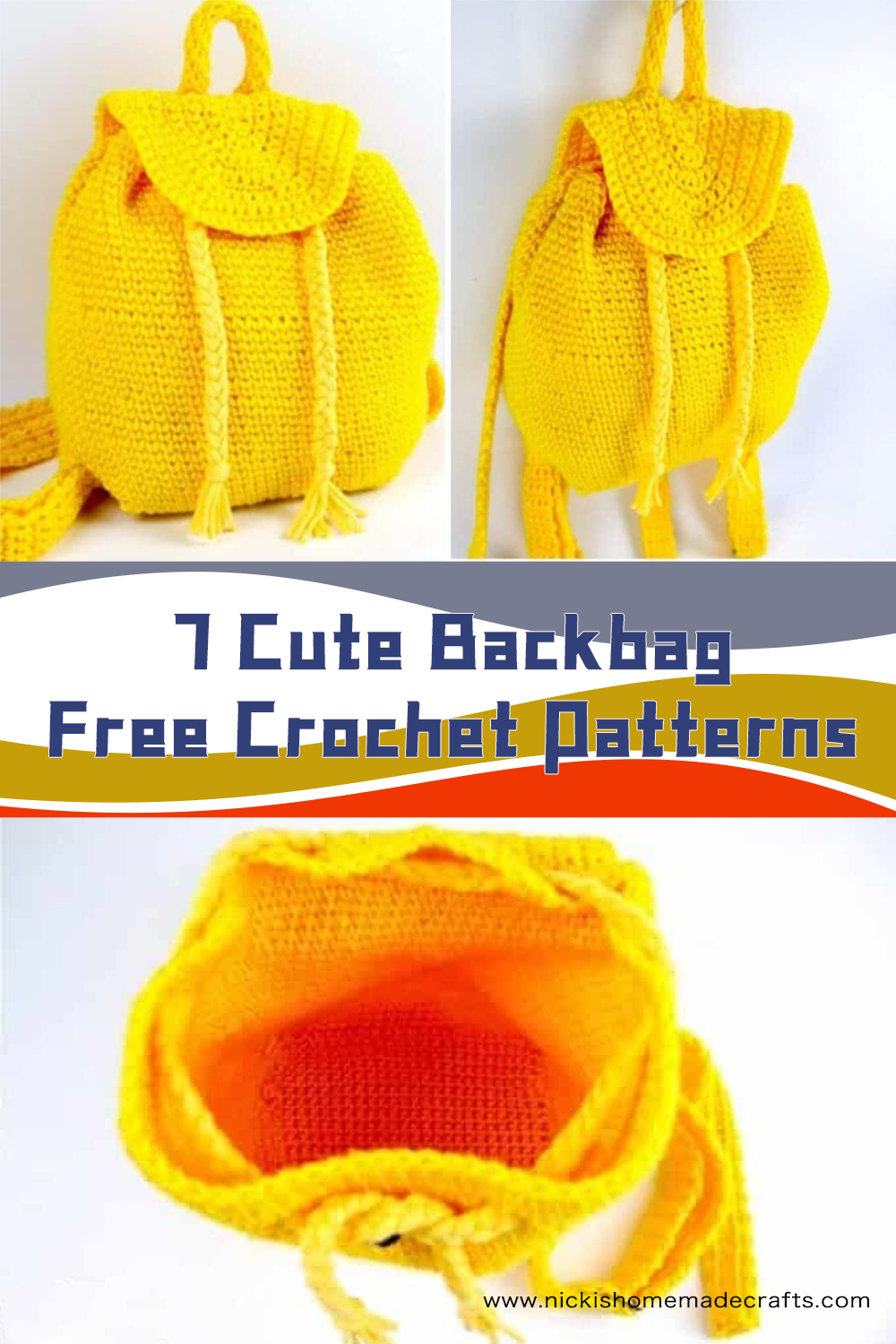 7 Cute Backbag FREE Crochet Patterns