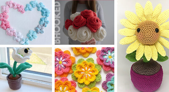 8 Flower FREE Crochet Patterns for Mother's Day Gift