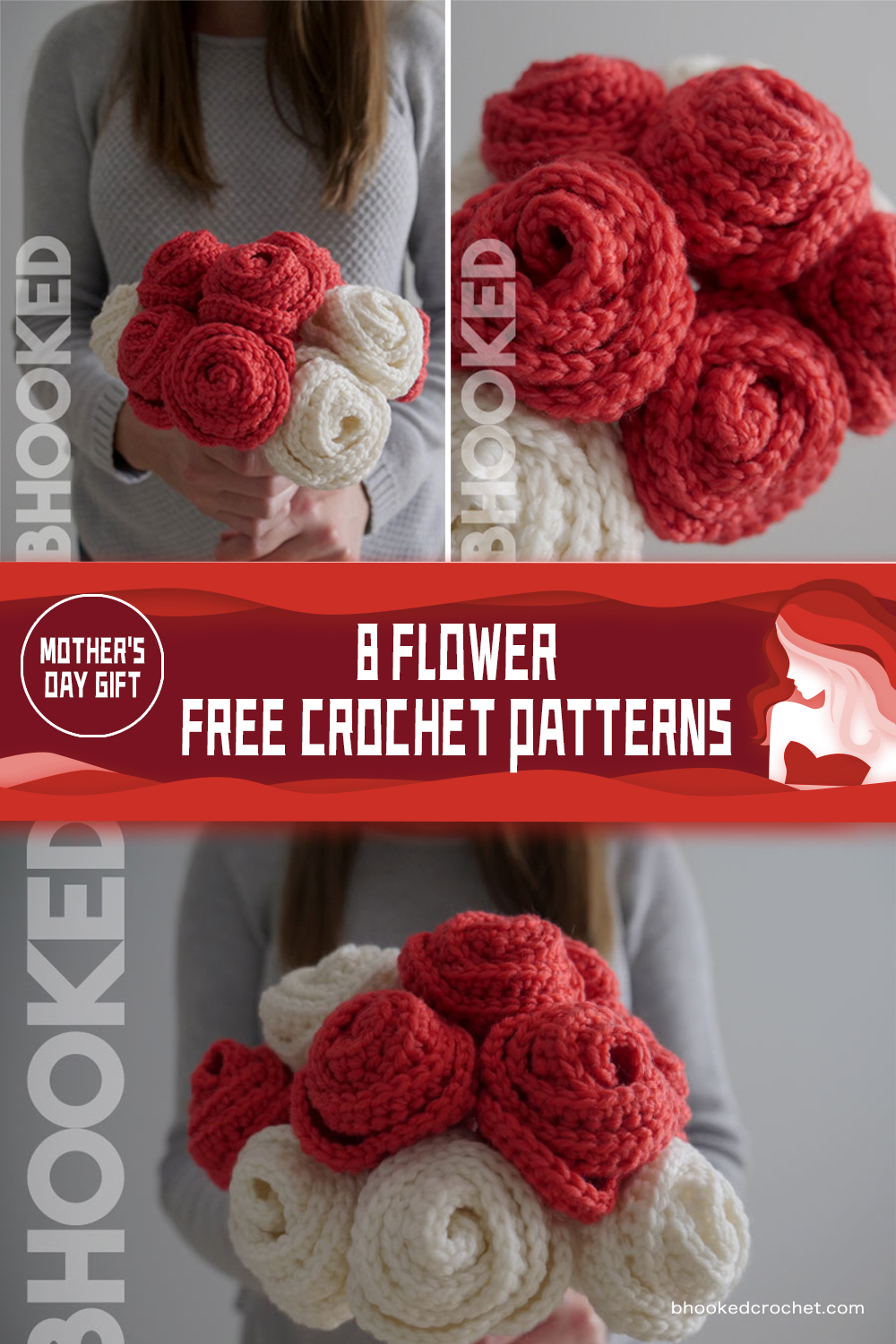 8 Flower FREE Crochet Patterns for Mother's Day Gift 