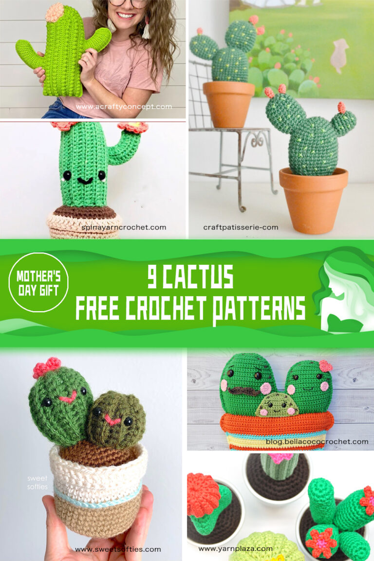 Cactus FREE Crochet - 9 Patterns- Mother's Day Gift -iGOODideas
