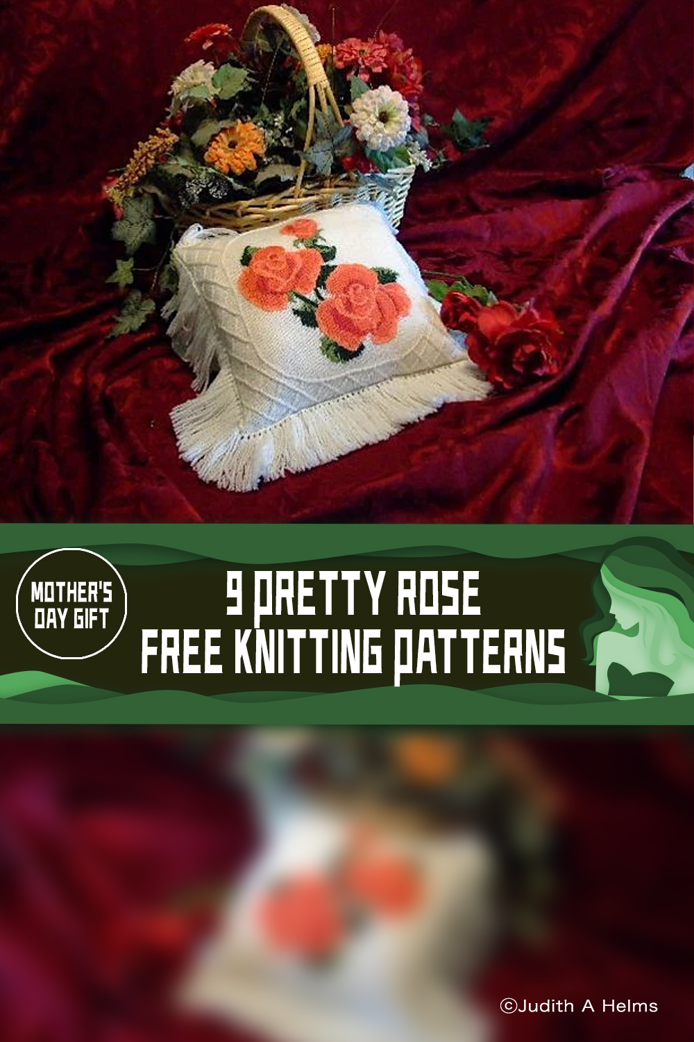 Mother's Day Gift - 9 Pretty Rose FREE Knitting Patterns