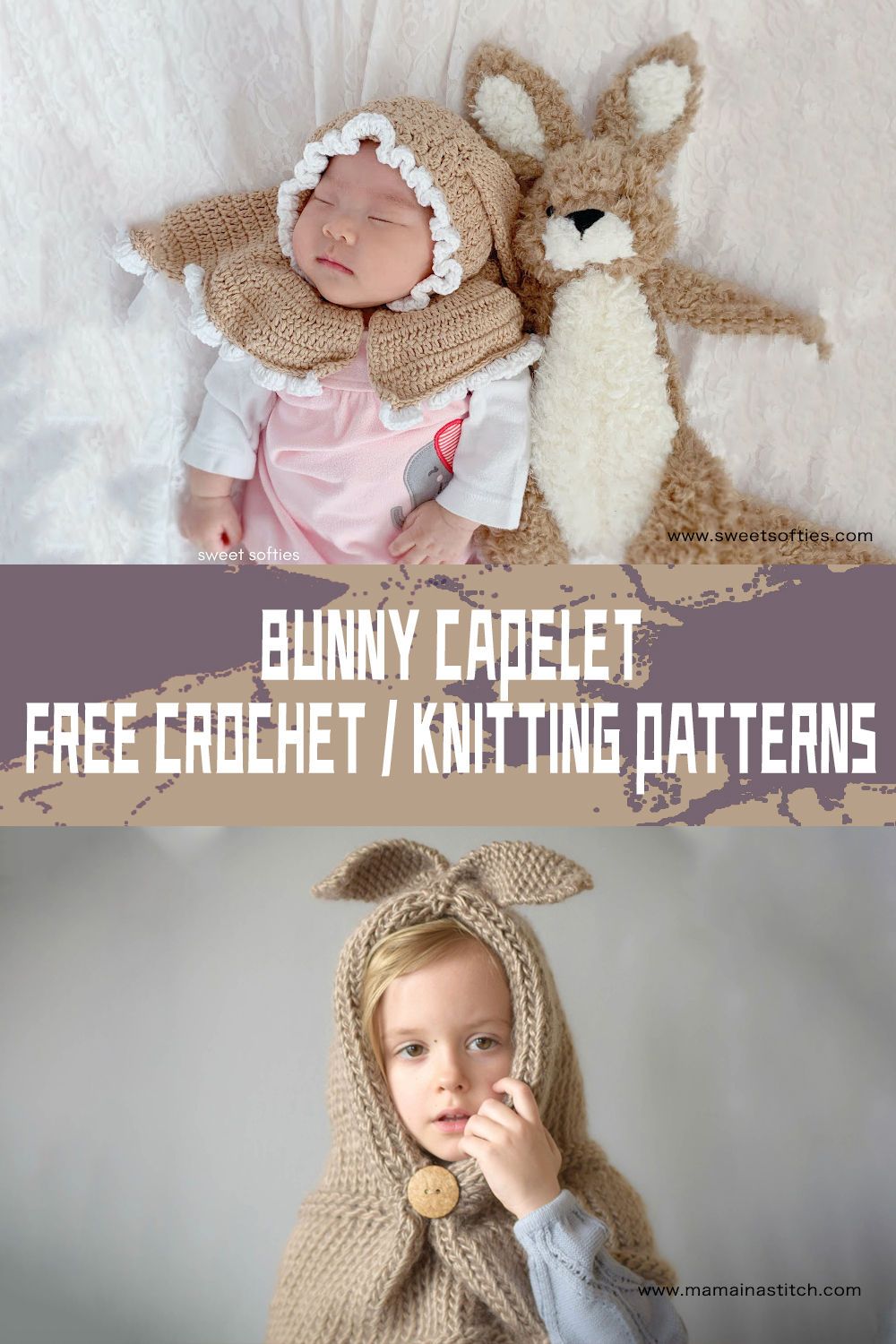 Bunny Capelet FREE Patterns Crochet / Knitting