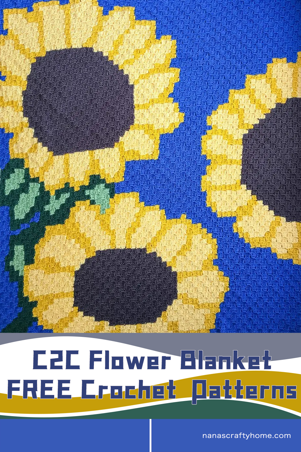 C2C Flower Crochet Blanket Patterns - FREE
