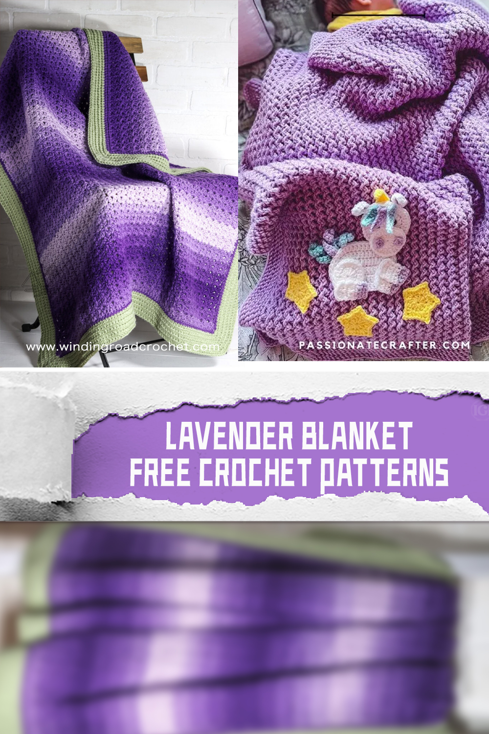 Crochet Lavender Blanket FREE Patterns