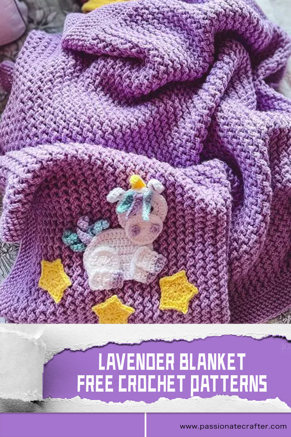 Crochet Lavender Blanket FREE Patterns