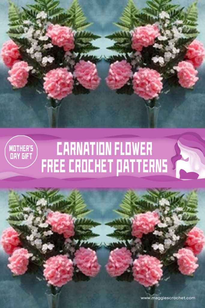 FREE Carnation Flower Crochet Patterns