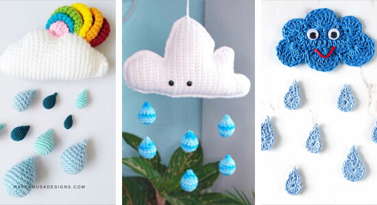 FREE Cloud and Raindrop Crochet Patterns