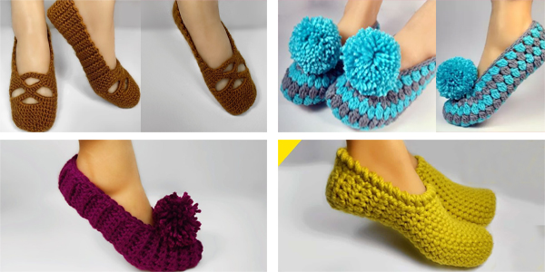 FREE Easy Crochet Slippers Patterns & Video