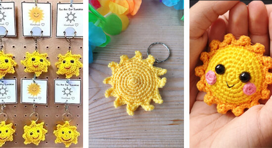 FREE Sun Keychain Crochet Patterns