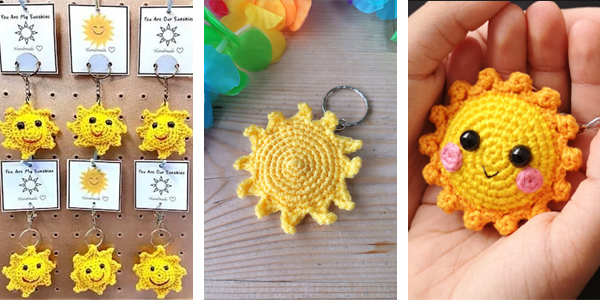 FREE Sun Keychain Crochet Patterns