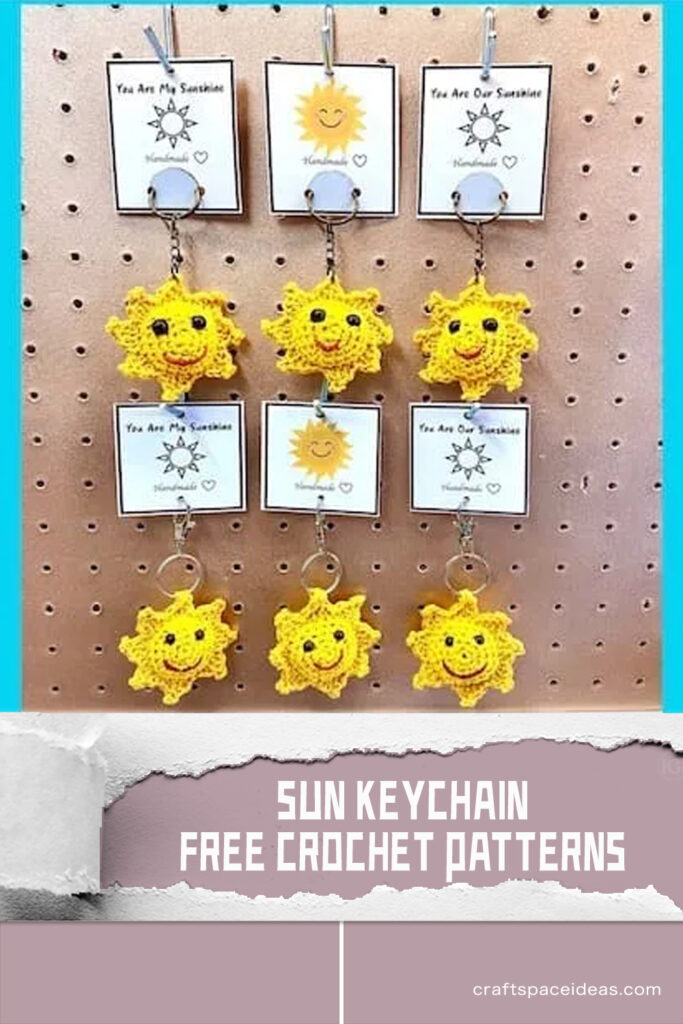 FREE Sun Keychain Crochet Patterns