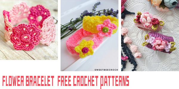 Free Flower Bracelet Crochet Patterns