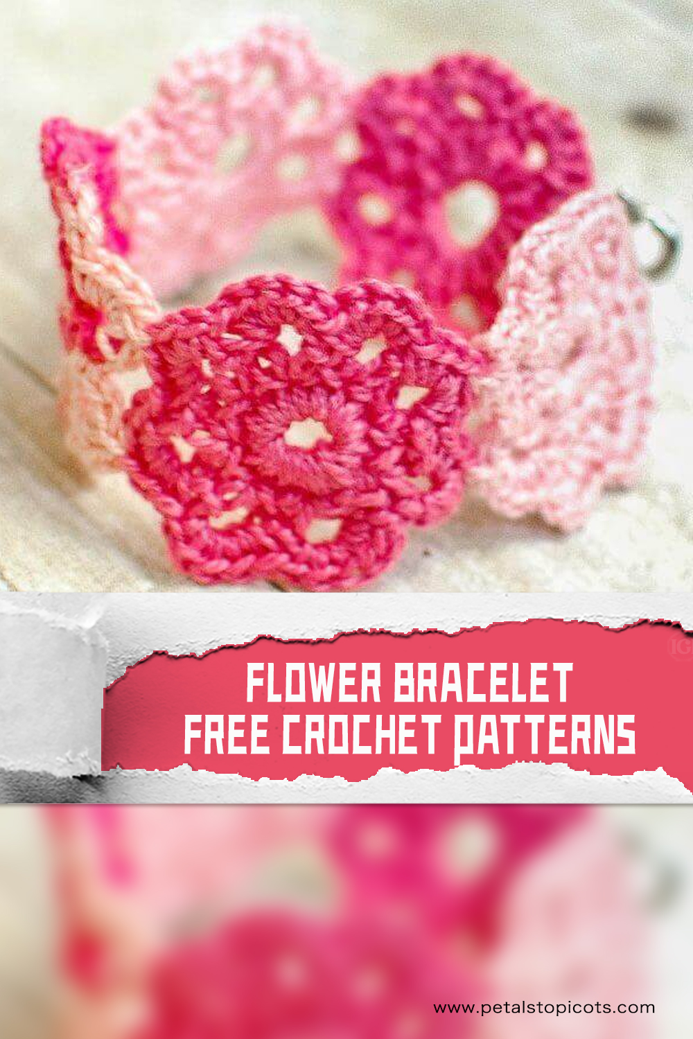 Free Flower Bracelet Crochet Patterns