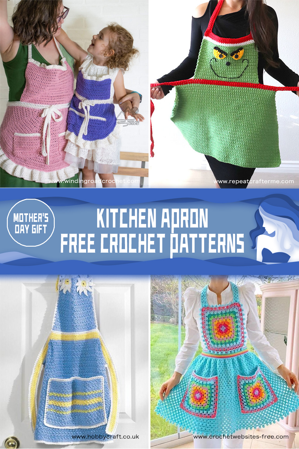 Mother's Day Gift - Kitchen Apron Free Crochet Patterns