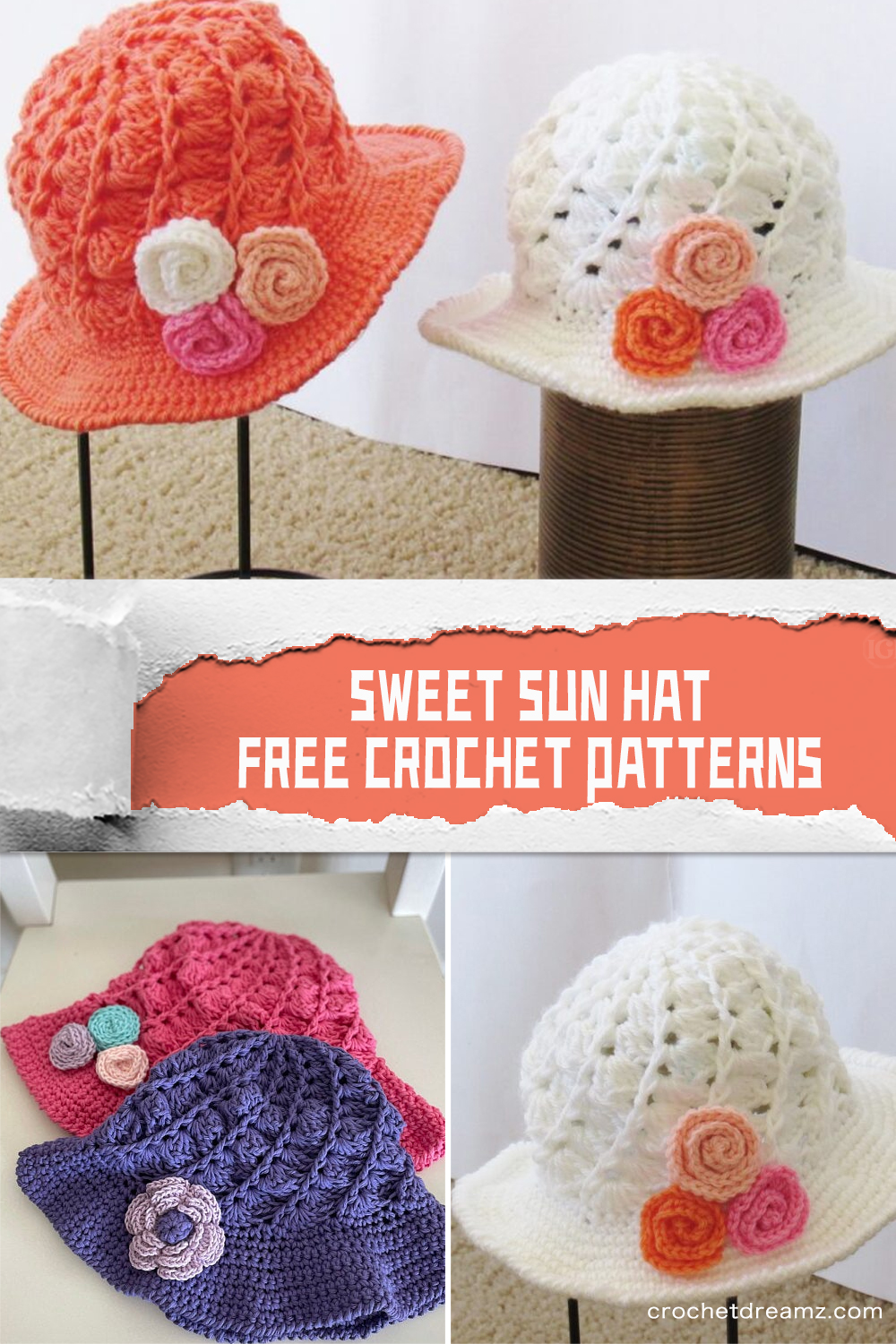 Sweet Crochet Sun Hat Free Patterns