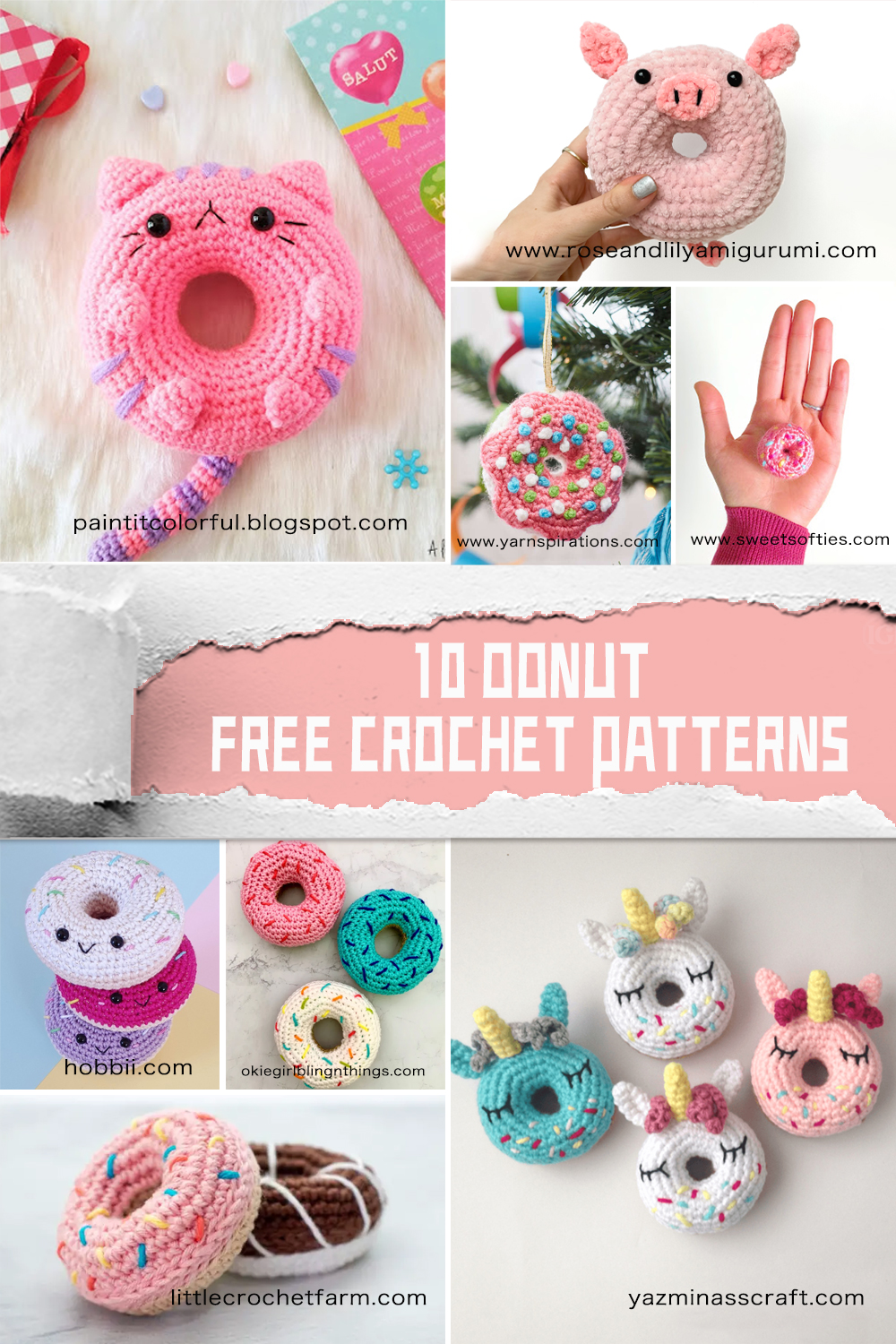 10 FREE Donut Crochet Patterns