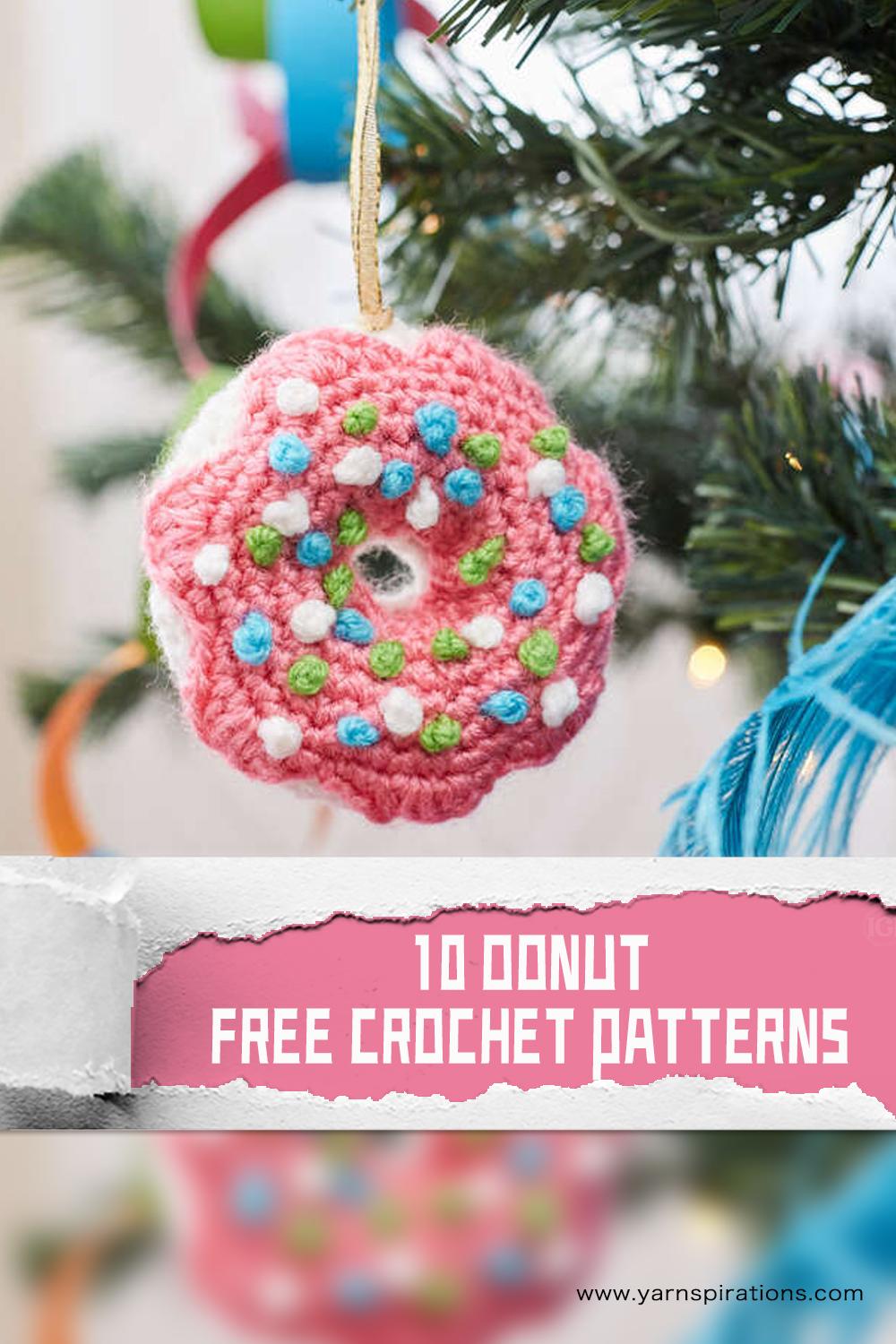 FREE Donut ORNAMENT Crochet Pattern 