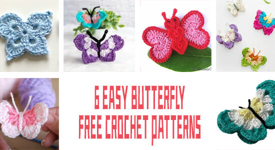 6 Easy Butterfly FREE Crochet Patterns
