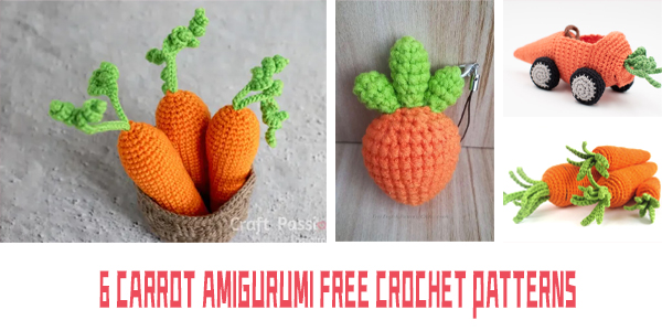 6 FREE Carrot Amigurumi Crochet Patterns