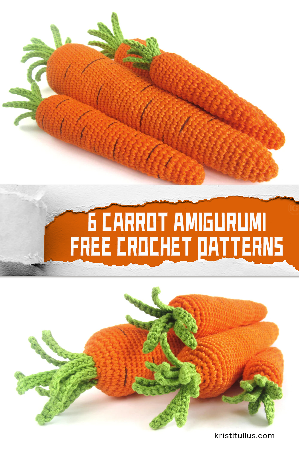 6 FREE Carrot Amigurumi Crochet Patterns