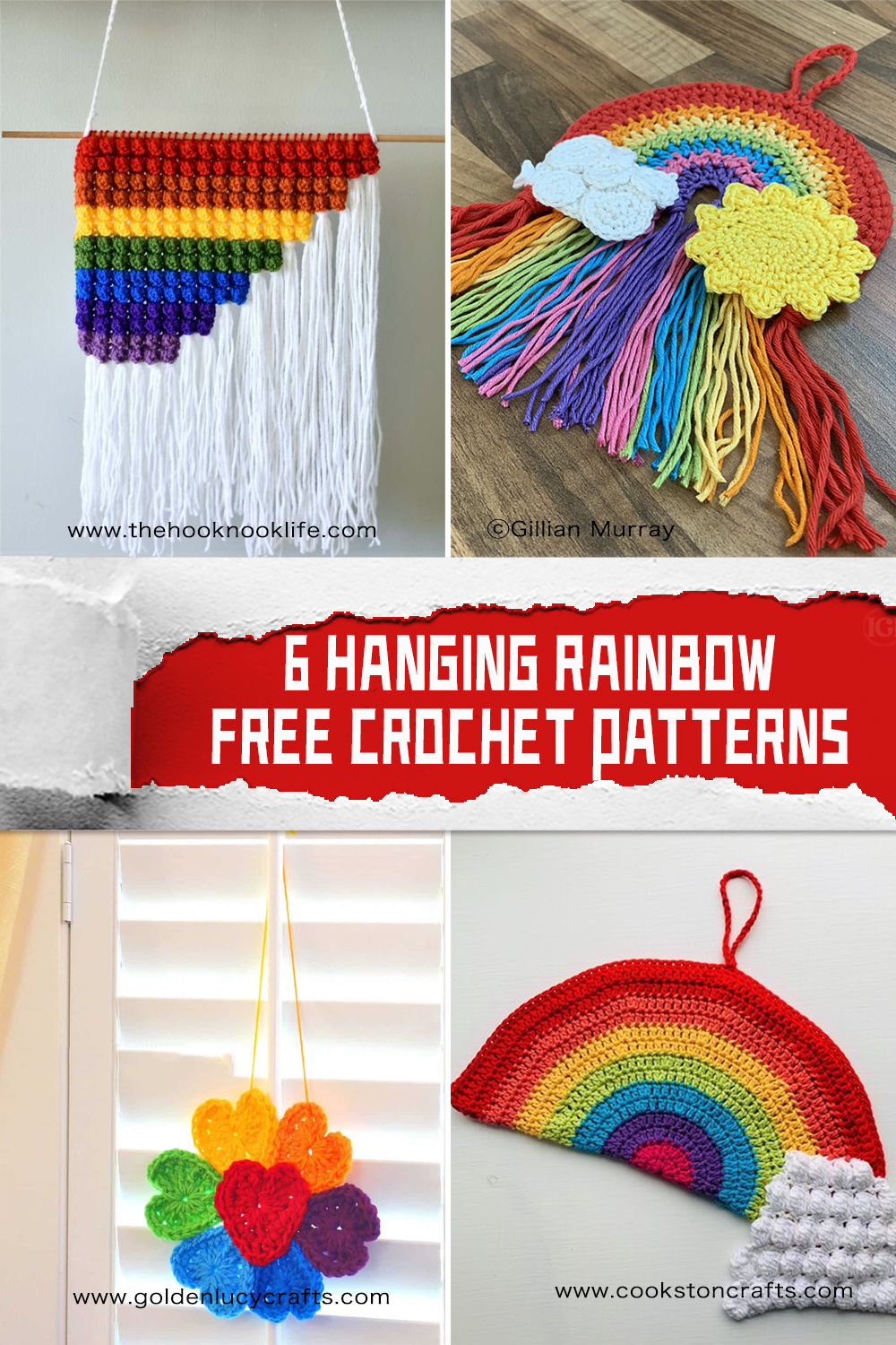 6 FREE Hanging Rainbow Crochet Patterns