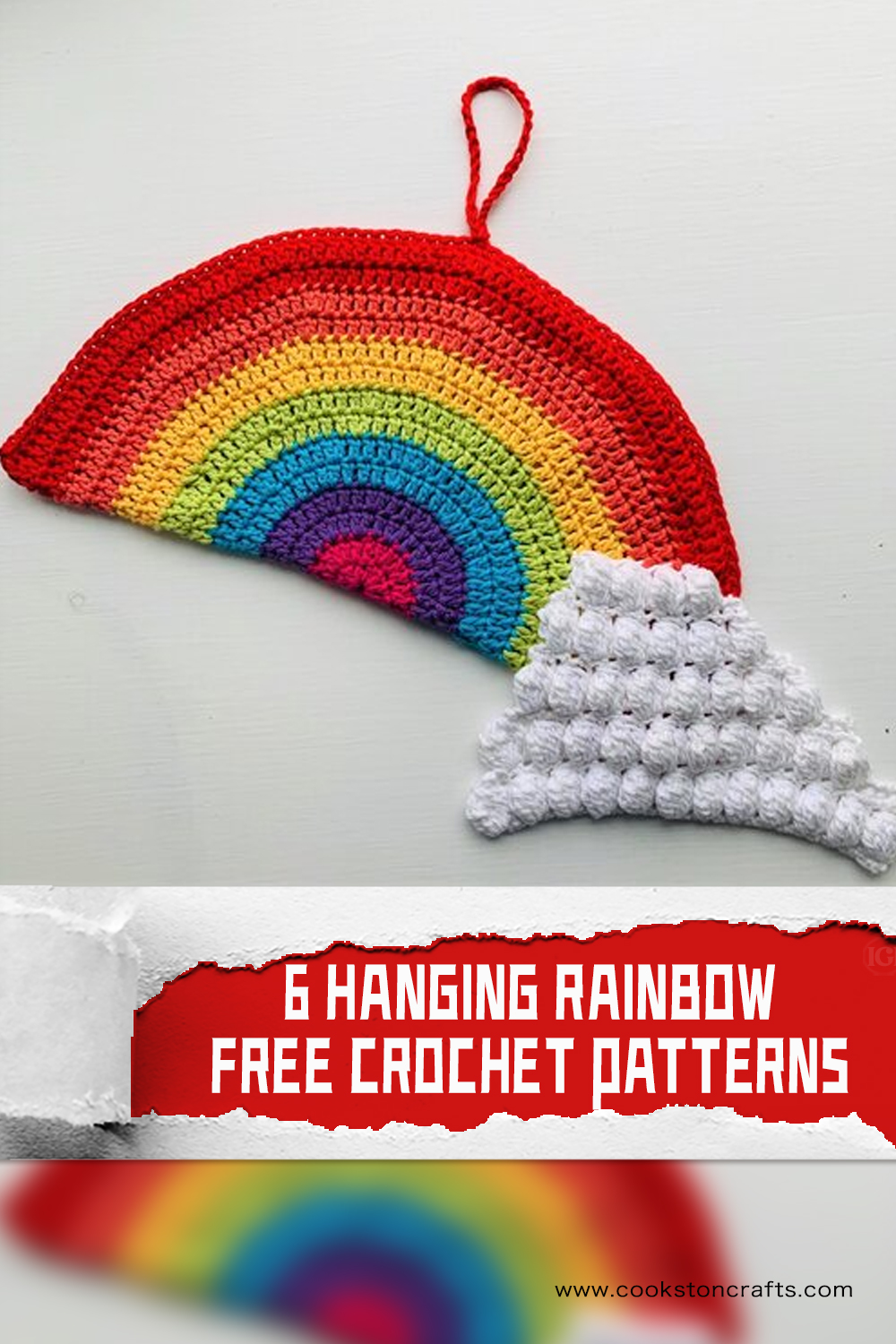 6 . Rainbow WALL HANGING FREE Crochet Pattern 
