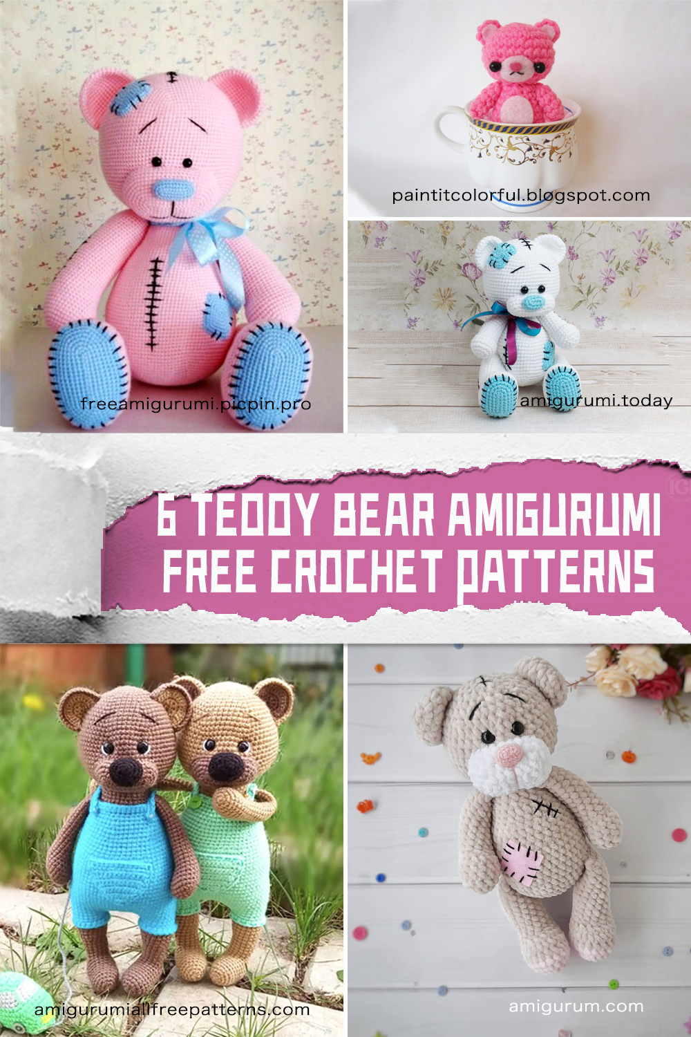 6 FREE Teddy Bear Crochet Patterns