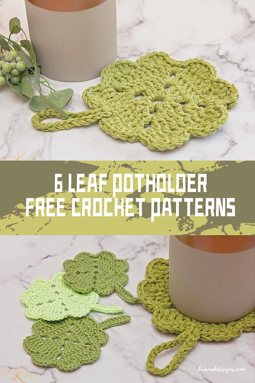 Shamrock Crochet Potholder free pattern