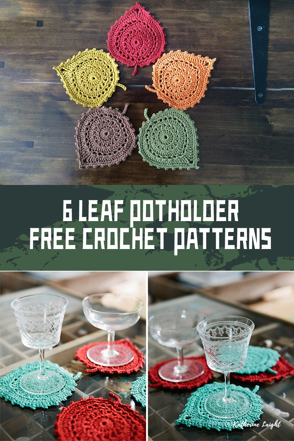 Leaf Coaster free crochet pattern