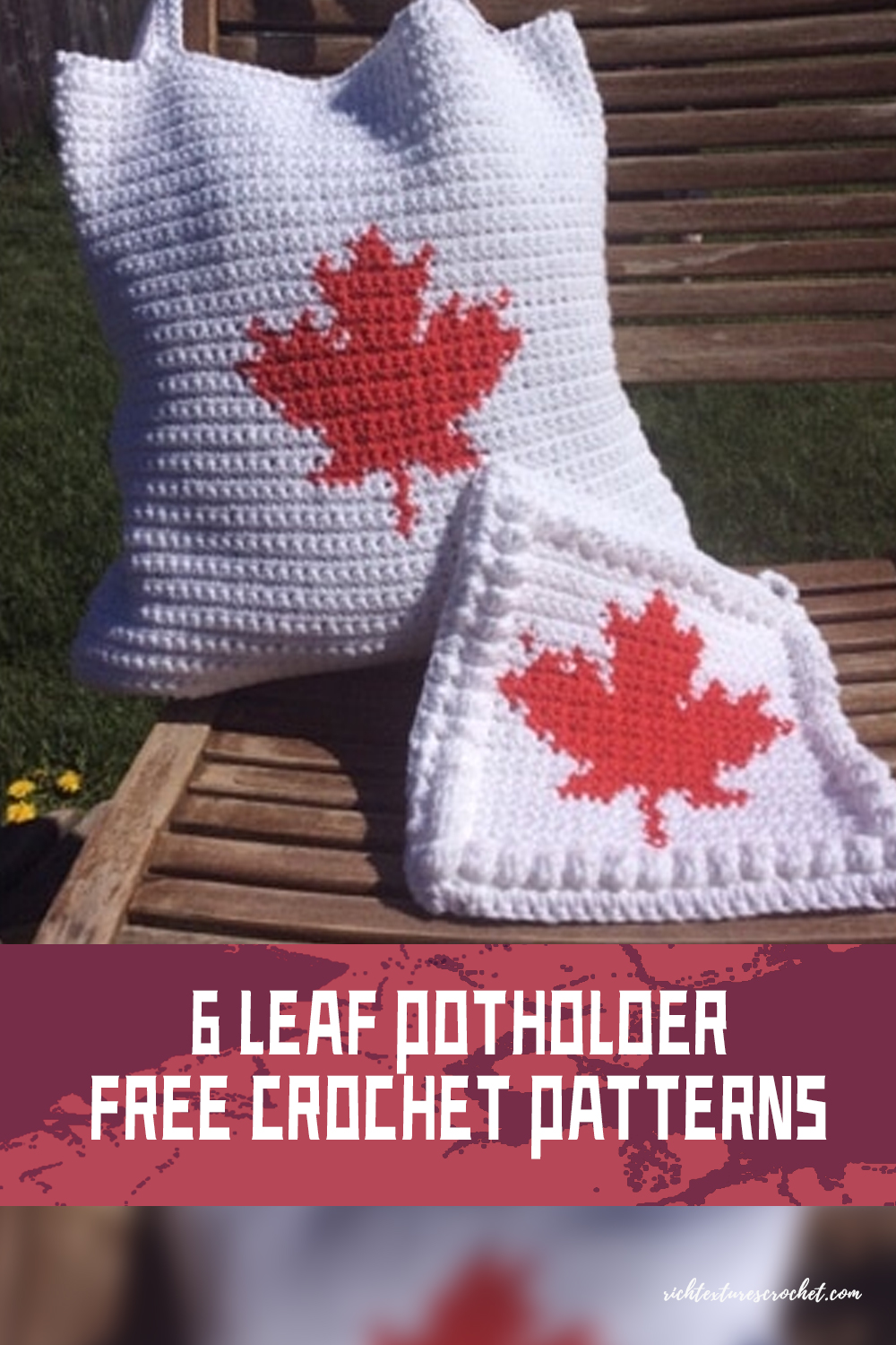 Canada Maple Leaf Pot Holder/Wash Cloth free pattern