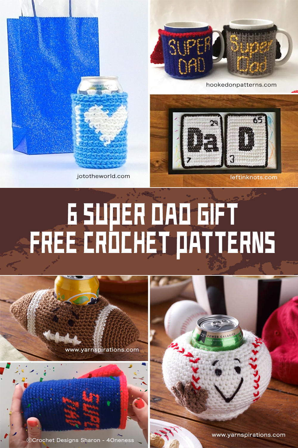 6 Super Dad Gift FREE Crochet Patterns 