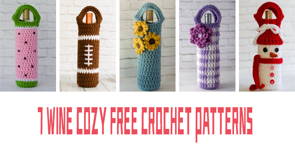 7 FREE Wine Cozy Crochet Patterns