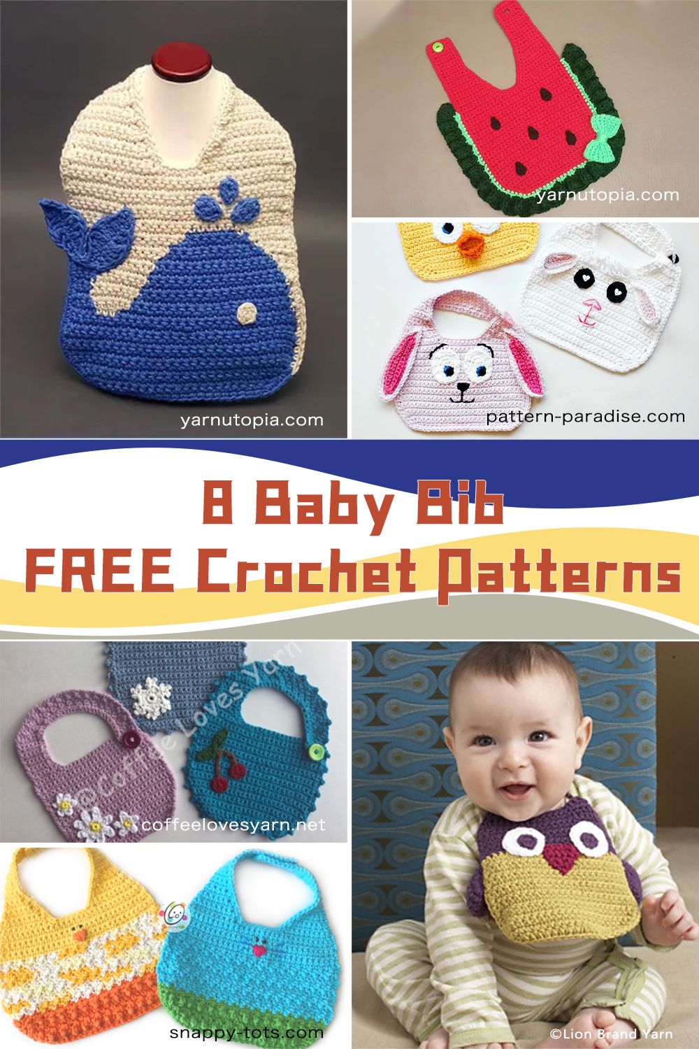 8 FREE Baby Bib Crochet Patterns 