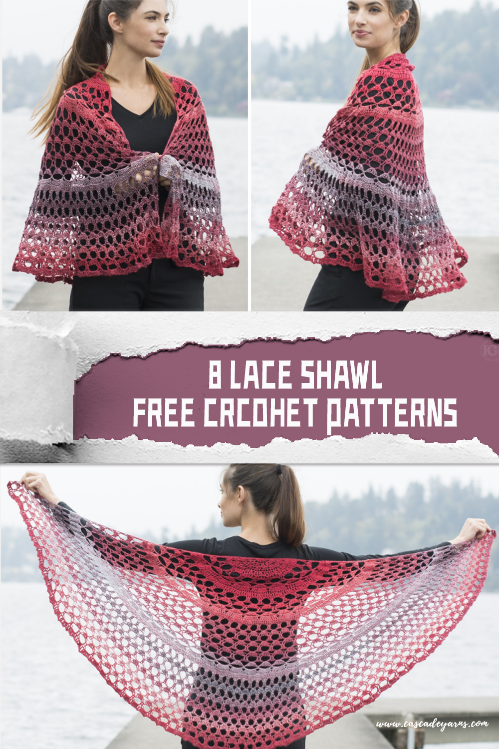 8 Lace Shawl FREE Crcohet Patterns