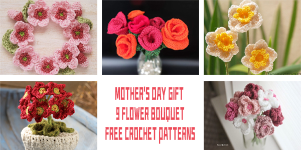 9 FREE Flower Bouquet Crochet Patterns