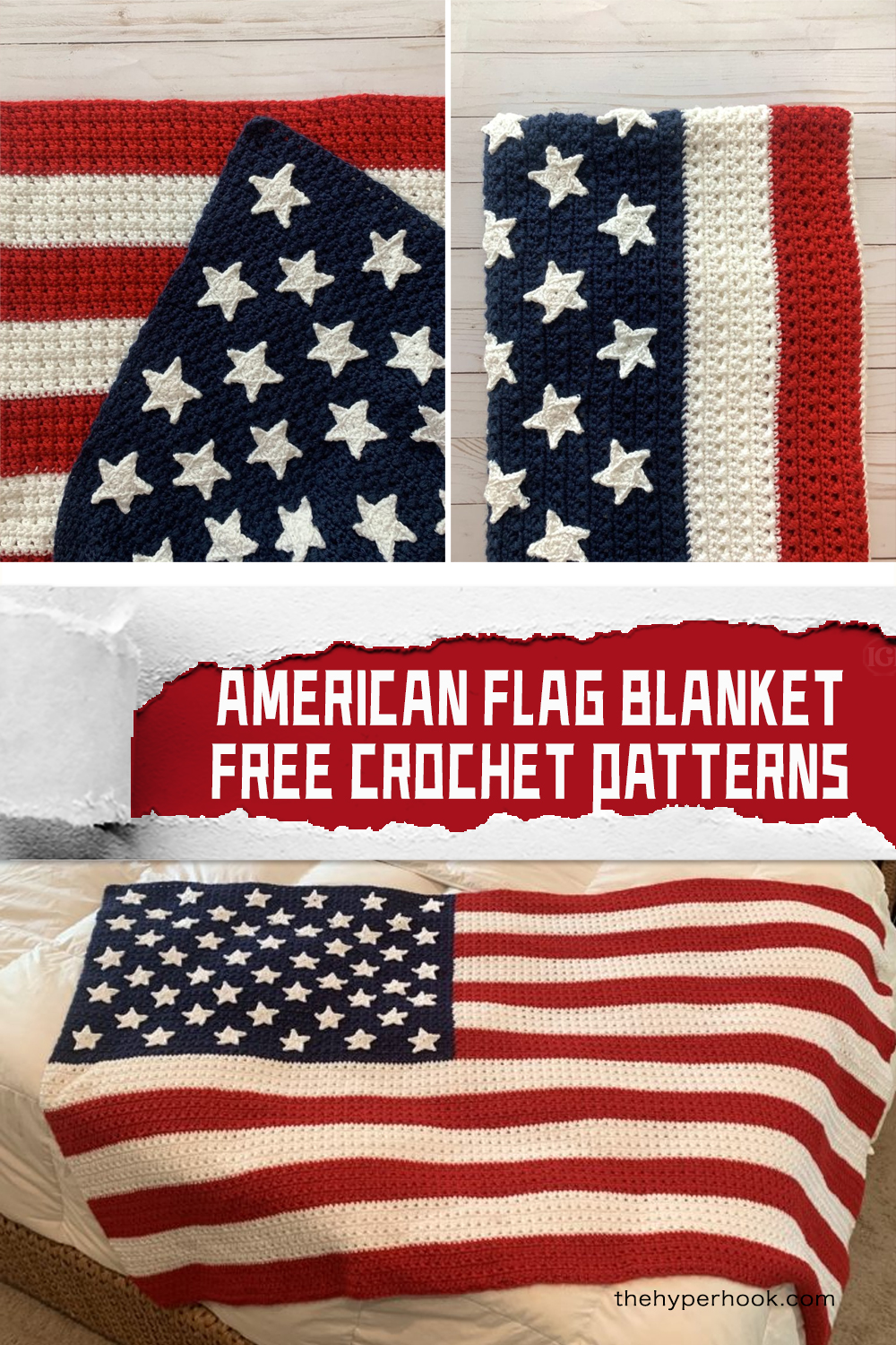 Americana Flag Blanket FREE Pattern  