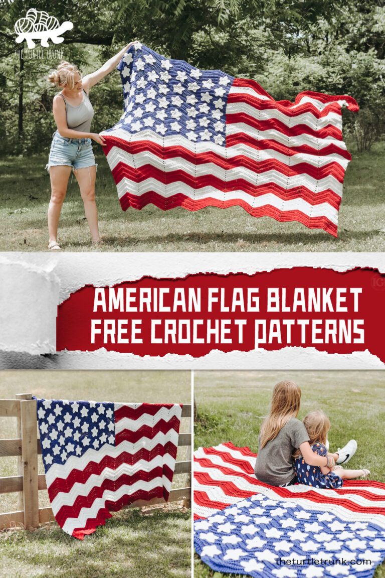 Crochet American Flag Blanket Free Patterns 